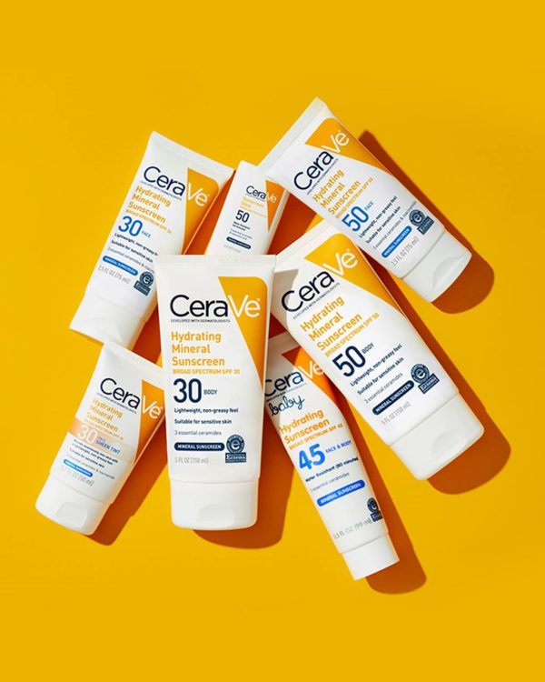 100% Original ! Cerave Hydrating Mineral Sunscreen Spf 100 Ml – Cerave Hydrating Sun Block | Best Skin Care Sunscreen