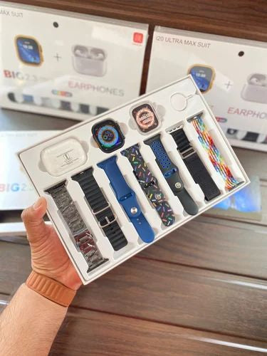 I20 Ultra Smart Watch With Earbuds And 7 Straps