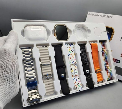 I20 Ultra Smart Watch With Earbuds And 7 Straps