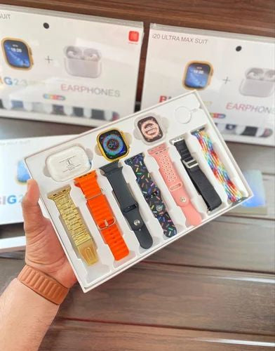 I20 Ultra Smart Watch With Earbuds And 7 Straps