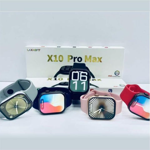 X10 Pro Max Smart Watch – 2025 Ultra Slim Smartwatch With Bluetooth Calling, Water Proof  With Box